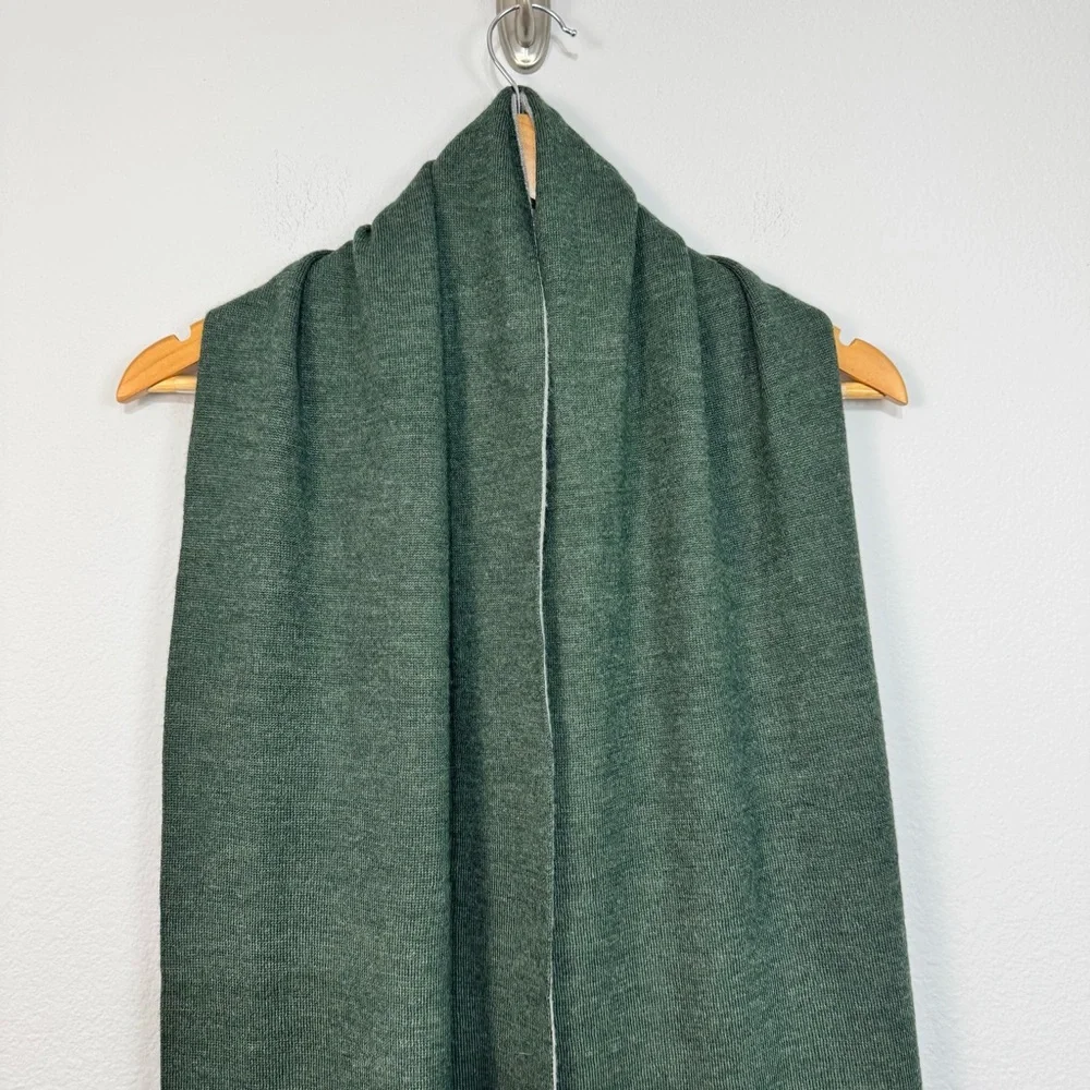 Banana Republic Green Gray Wool Blend Men’s‎ Rectangle Winter Scarf